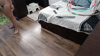 Sexy Wife Workout at Home Naked.