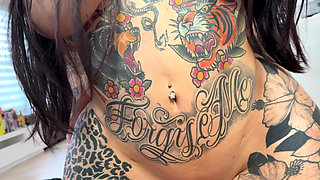 Thick Tatted Babe Valentine Vixen Fucks Stepbro Teddy Tarantino