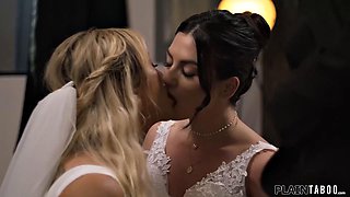 Vince Karter Pounds Big-Tits MILF Brenda Trindade and Lani Rails After Deep-Throat Wedding