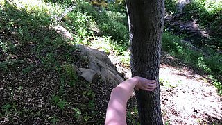 Teenage stepdaughter taking a facial from the gardener in
