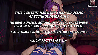 Ninja Psylocke Anal Creampie - Horny Purple-haired Girl Gets Anal Sex and Creampied by a Stranger - 4K 90fps 3D Model