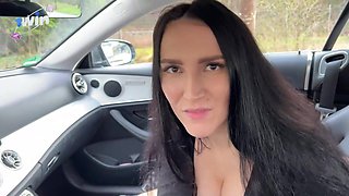 Car Fellatio By Busty Stepmom With Shaved Labia And Warm Stepson - Spunk In Mouth! - Hardcore