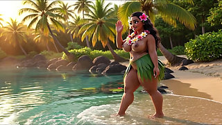 Moana Pleasant Village Daily Nude Routine Beach Lagoon Fruits All Fours With Tattooed Men