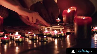 Goth Lesbian Threesome with MILF Penny Barber & Big Tits Lana Smalls August Skye - Spanish Subs