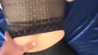 Secretary in Torn Leather Pants Wants Her Boss’s Cock