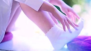 Japanese asian schoolgirl pussy licked