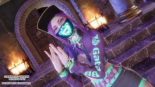 MMD MEOVV - HANDS UP Akali Sexy Kpop Dance League of Legends Uncensored Hentai 4K