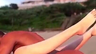 Busty Blonde 3D Beach Girls Fucked in the Ass by BBC