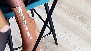 Pantyhose Fetish Turned Against Him - CBT, Edging Handjob Tease and Denial - Mistress Julia