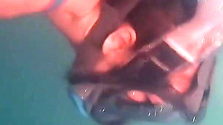 Night Swim in Latex Swimsuit & Full Face Mask