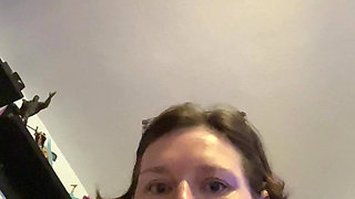 Huge Piss From My Bushy Pussy in My Mate’s Bedroom as the Bathroom Was Occupied!