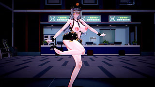 [mmd] Yi Xuan - Game "zenless Zone Zero" Dance Clip Dress up Police Uniform Bunny Girl Erotic Cheongsam Ol Secretary Uniform