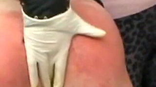 Humiliating ass penetrating with dildo