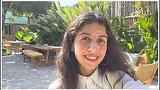 Cum On A Girls Face In A Public Cafe - She Eats Lunch With Cum On Her Face! - Cumwalk With Katty West