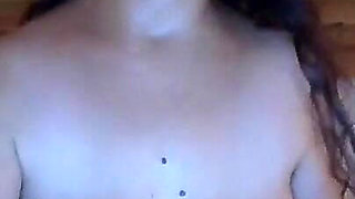 Playing with My Orange Bra and My Tits