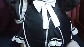 Otaku with Rem Cosplay Gets Fucked Without a Condom Part 1