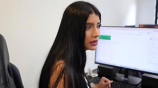 Jadelin 222 Horny Secretary Seduces Boss for Raise in ASMR Roleplay