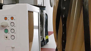 Rubber-Mistress prepares the Clinic for Examination