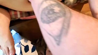 Squirting Tattooed Teen's Orgasm