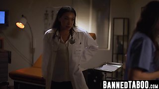 Sinn Sage's wild girl-girl tryst with Medic Vicki Chase's temptation