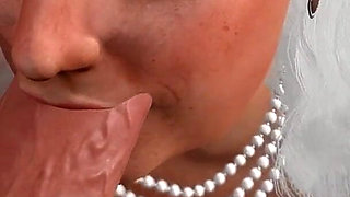 70 Yo Sexy Granny with Big Boobs and Young Hairdresser