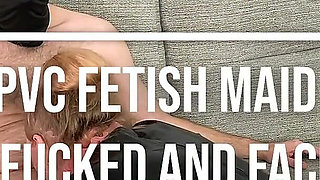 Latex Maid Rims Ass and Then Gets Fucked, Fisted & Facial Cum