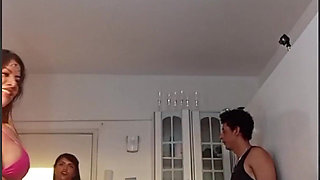 Nicoly Mattos & Pamela Pantera: Double Teaming the Newbie with Dirty Massage and Creampie!