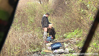 Czech Experiment 6: Petra Fucks a Guy in Bushes
