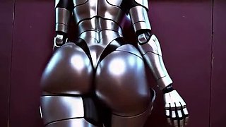 Hot Anal Pounding with Sex Robot for Science - Cum Inside Her Big Ass