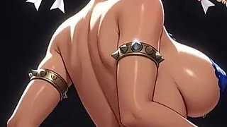 Gol Hot Cartoon Animation Asian Chun Blue Lingerie Teasing