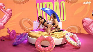 Brunette Duo Goes Wild Licking Each Other Before Ramming Toys And Butt Plugs Into Each Other