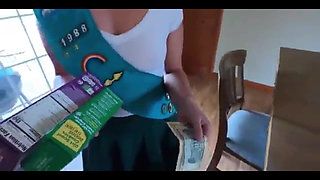 Role-playing Wife Becomes a Girl Scout for Her Neighbor Husband and Fucks Like a Teen