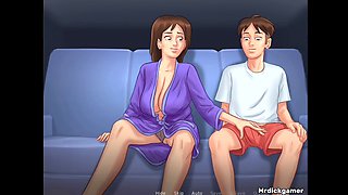 Son fucks, game sex, hentai