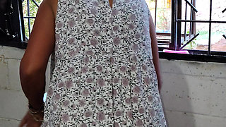 Granny gets hot while doing laundry