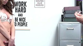 Busty Secretary Thief Gets a Messy Facial on Her Desk