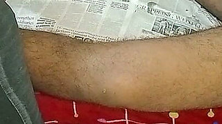 While Taking Nap She Take the Chance Made Me to Her for Handjob with Oiled