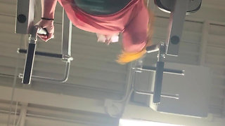 First Time Gym Orgasm!! Cumming at the Gym From an Ab Workout