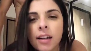 Busty Brazilian Teacher Takes Doggy From A Tattooed Lover On Camera