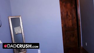 Dadcrush - lovely eighteen years old stepdaughter takes off for her step-dad and gaggs on his pulsating pecker
