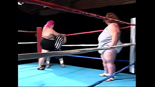 Crazy Wrestling Between Huge Fat Bitches