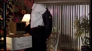 Horny boss loves to fuck young  redhaired girl.