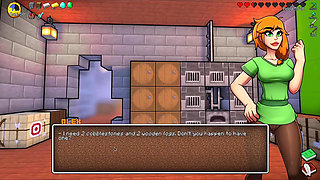 Hornycraft Minecraft Parody - Jenny Gives Steve a Hot Footjob for a Diamond! (hentai Game Gameplay)