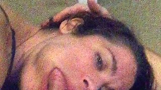 Amateur girlfriend blowjob on webcam