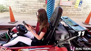 Real Teens - petite teen Jillian Janson car flashing