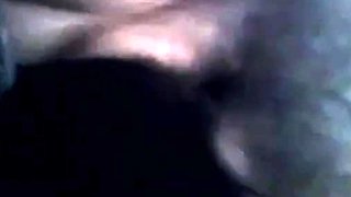 Hairy BBW Plays with Huge Black Dildo on Webcam