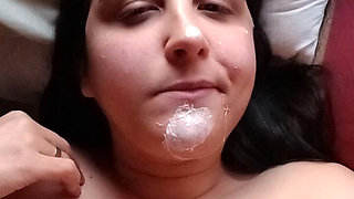 Bubblegum Messy Facing Nude in Bed - Bunny Looner