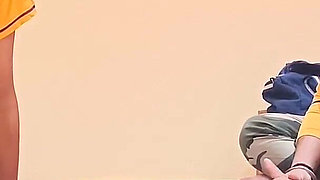 After Meeting His Girlfriend, He Left Her Stepsister During Her Periods and Licked Her Soft Pussy.