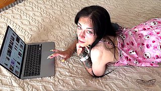 Deepest throat, stepdaughter, real amateur