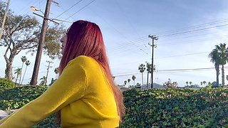 Italian Long Hair MILF Artemisia Love Smoking a Cigarette Outdoor