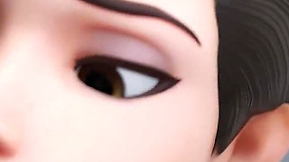 Tracer Gets Bored and Services Two Bbcs - Premium 3D Overwatch Animation